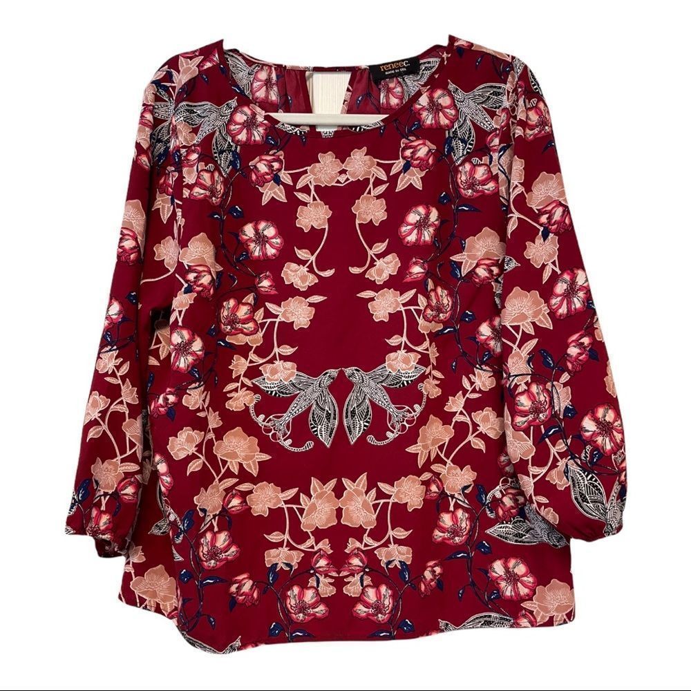 Renee C. Bird Blouse L